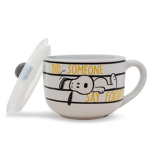 Foto 5 | Taza Para Sopa Silver Buffalo Peanuts Snoopy & Woodstock 700 Ml - Venta Internacional.