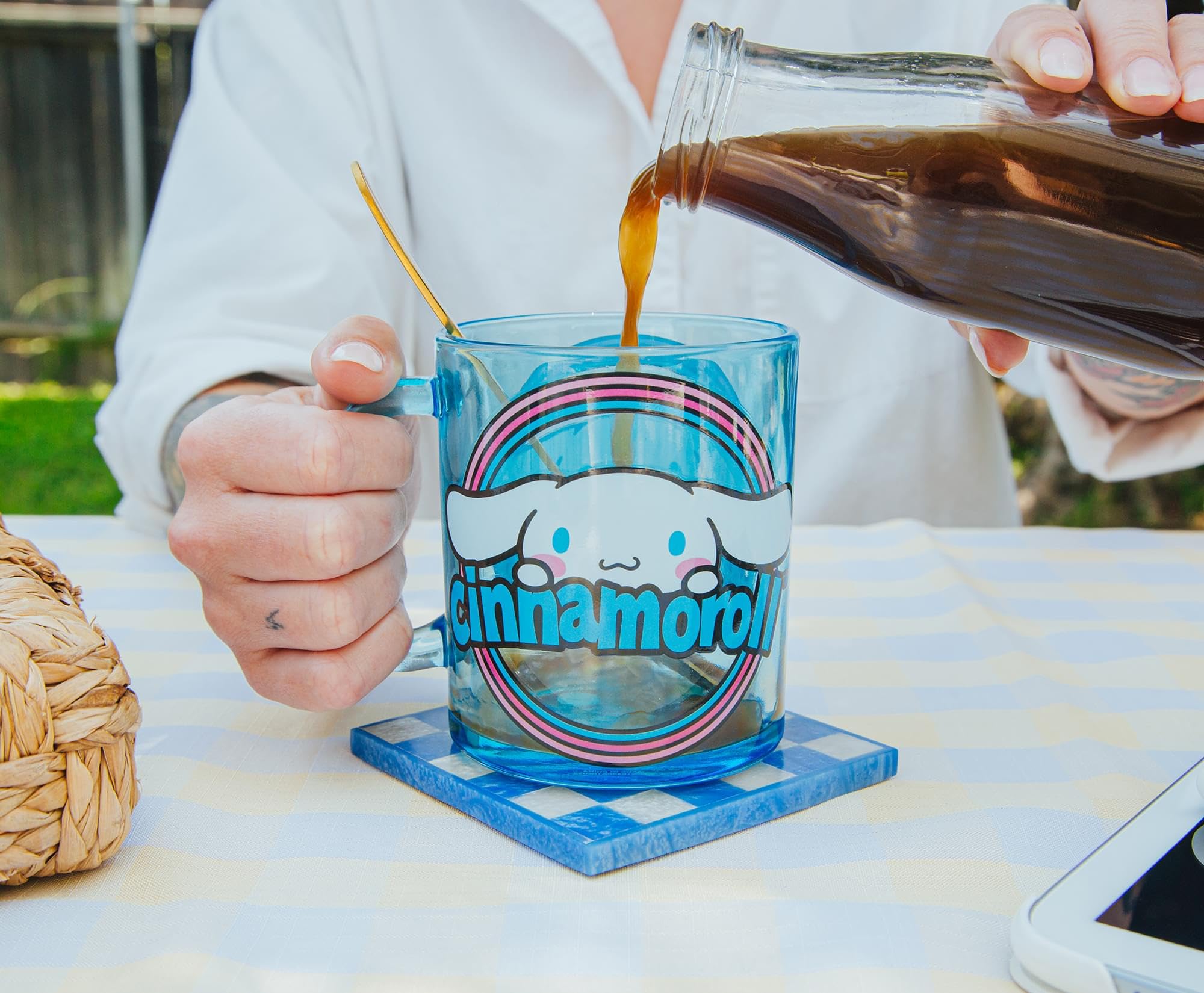 Foto 7 pulgar | Taza De Cristal Silver Buffalo Sanrio Cinnamoroll 530ml - Venta Internacional.