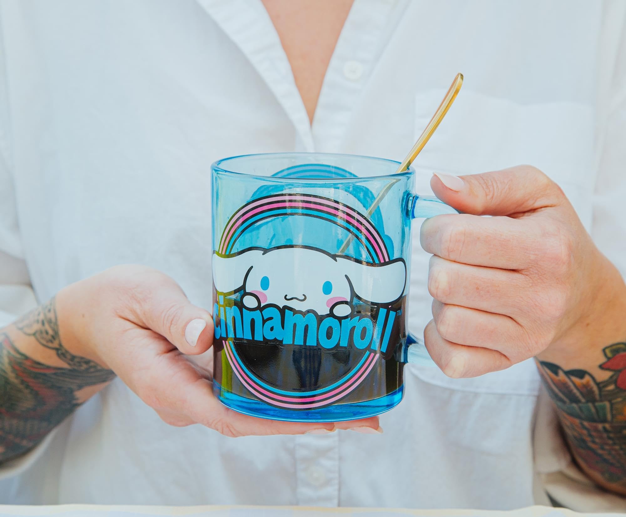 Foto 8 pulgar | Taza De Cristal Silver Buffalo Sanrio Cinnamoroll 530ml - Venta Internacional.