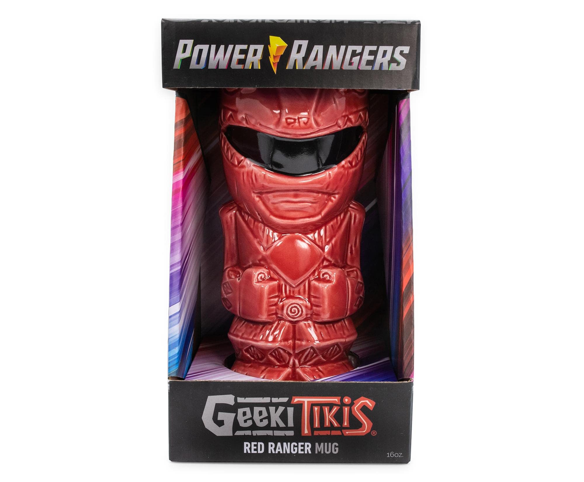 Foto 3 | Taza De Cerámica Power Rangers Geeki Tikis Red Ranger 480ml - Venta Internacional.