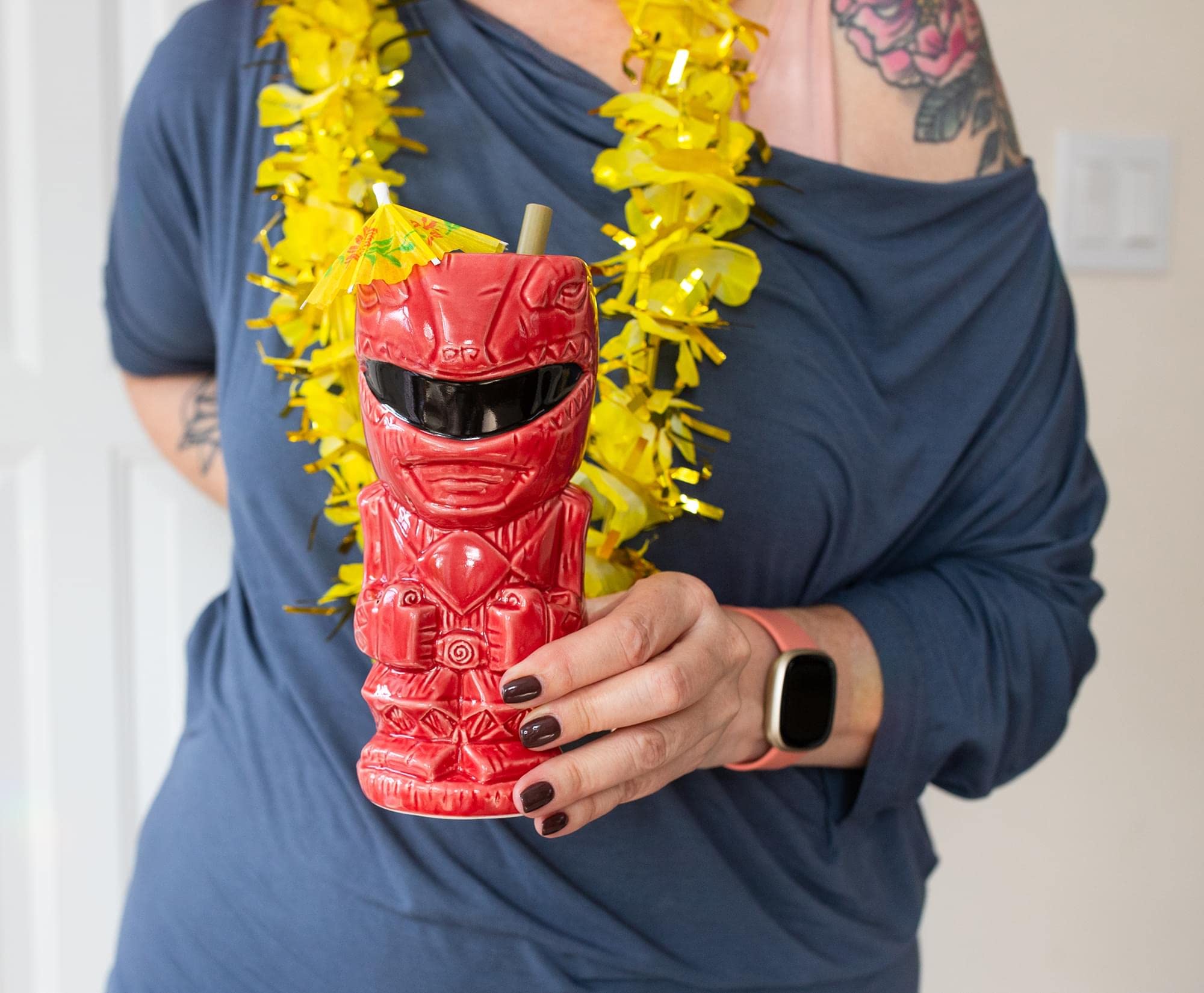 Foto 5 pulgar | Taza De Cerámica Power Rangers Geeki Tikis Red Ranger 480ml - Venta Internacional.