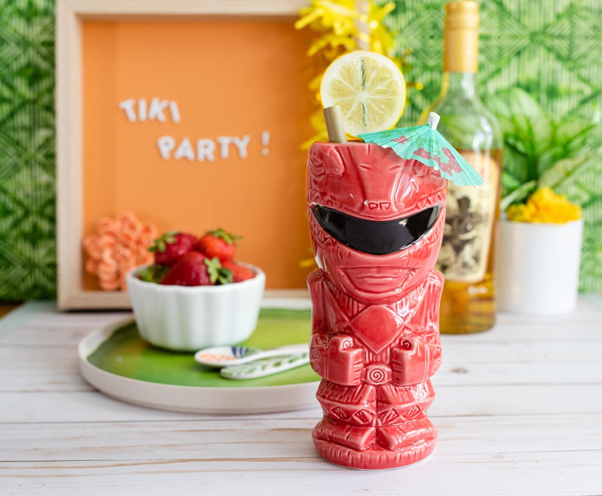 Foto 6 pulgar | Taza De Cerámica Power Rangers Geeki Tikis Red Ranger 480ml - Venta Internacional.