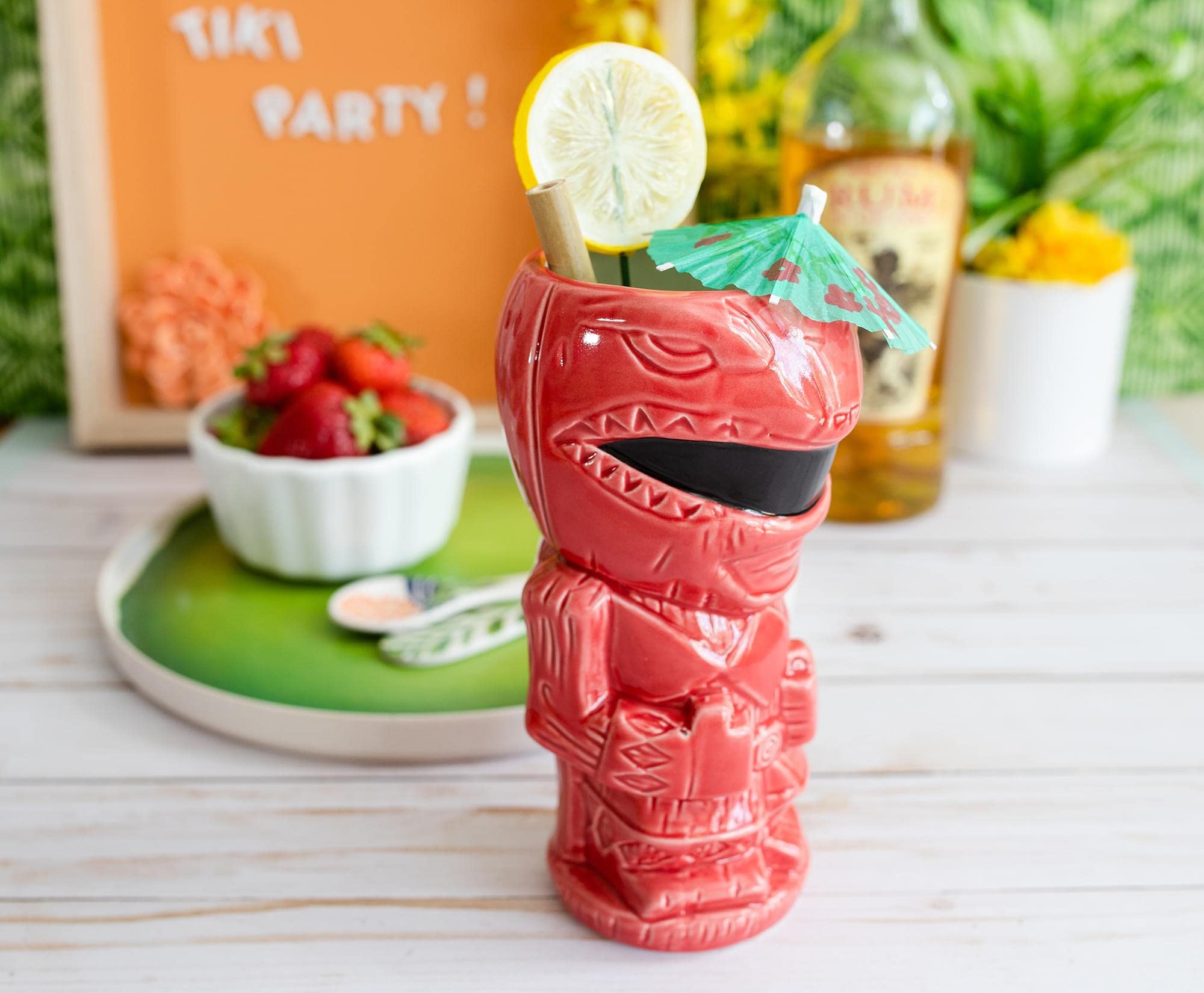 Foto 6 | Taza De Cerámica Power Rangers Geeki Tikis Red Ranger 480ml - Venta Internacional.