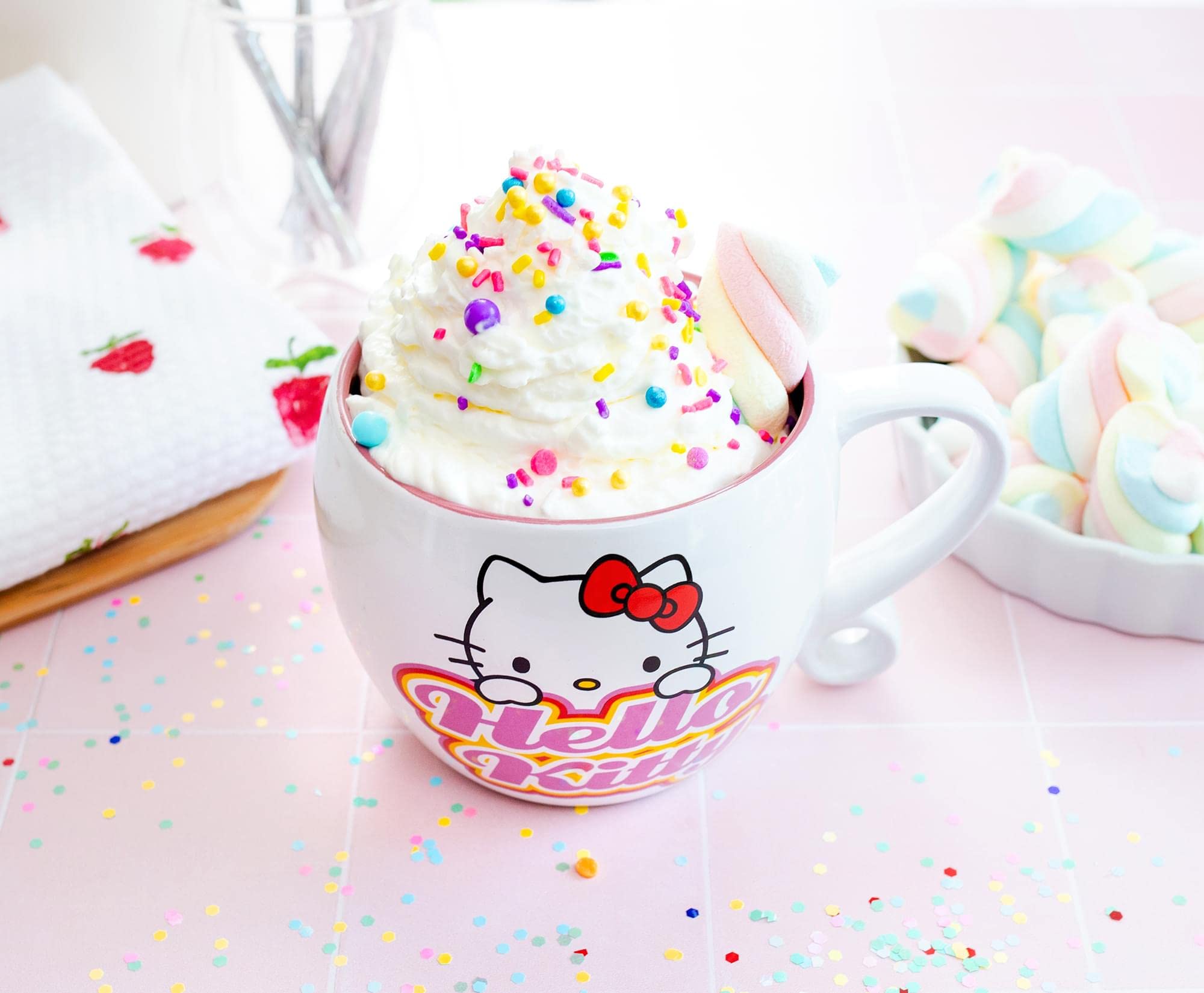 Foto 7 pulgar | Taza De Café Silver Buffalo Sanrio Hello Kitty Hearts 480ml - Venta Internacional.