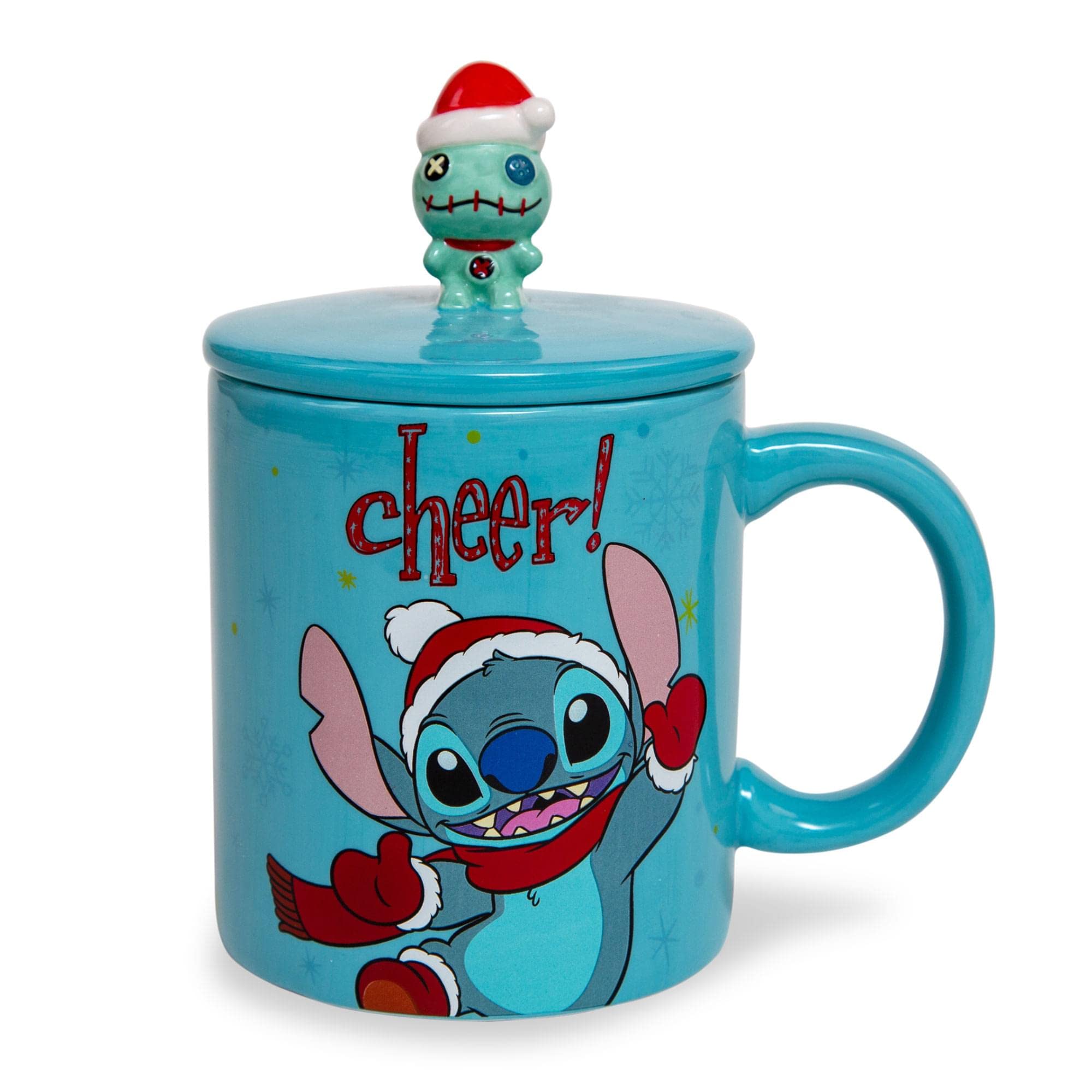 Foto 3 pulgar | Taza De Cerámica Silver Buffalo Disney Lilo & Stitch Con Tapa - Venta Internacional.
