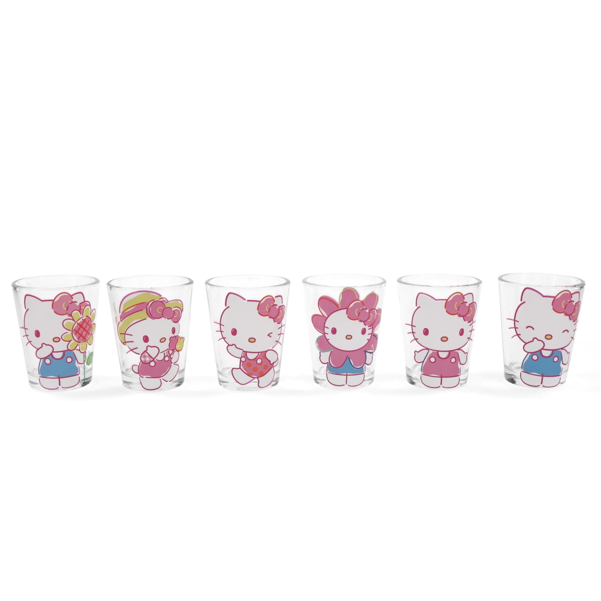 Foto 1 | Set De Minivasos De Chupito Silver Buffalo Sanrio Hello Kitty X6 - Venta Internacional.