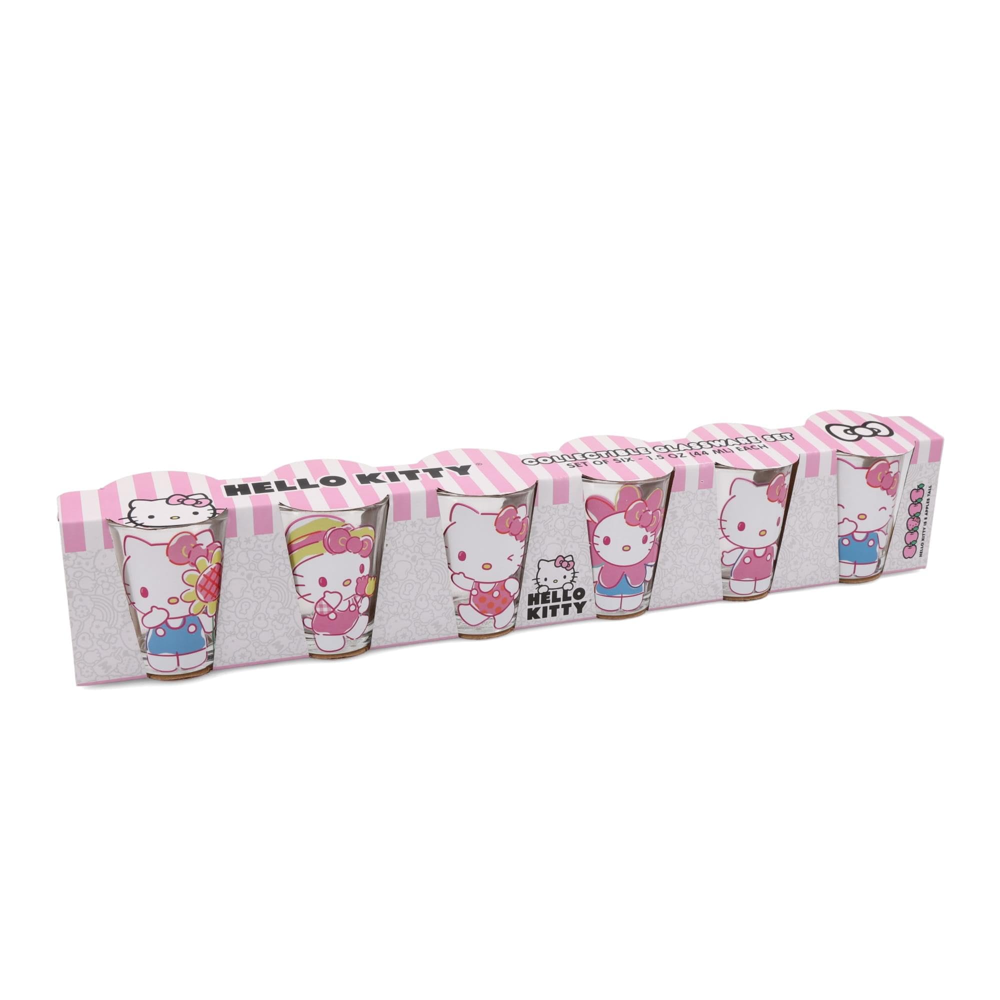Foto 3 pulgar | Set De Minivasos De Chupito Silver Buffalo Sanrio Hello Kitty X6 - Venta Internacional.