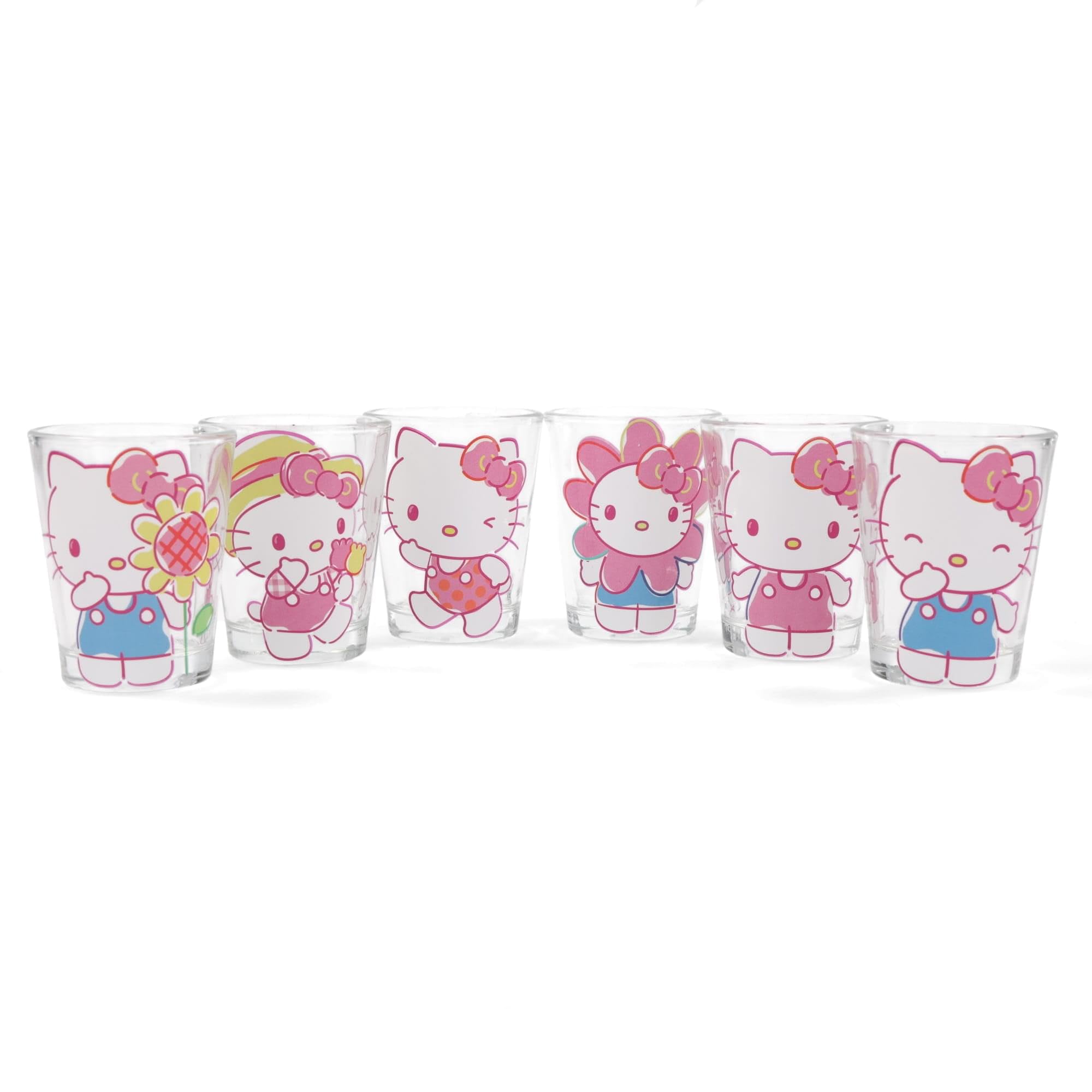 Foto 4 pulgar | Set De Minivasos De Chupito Silver Buffalo Sanrio Hello Kitty X6 - Venta Internacional.