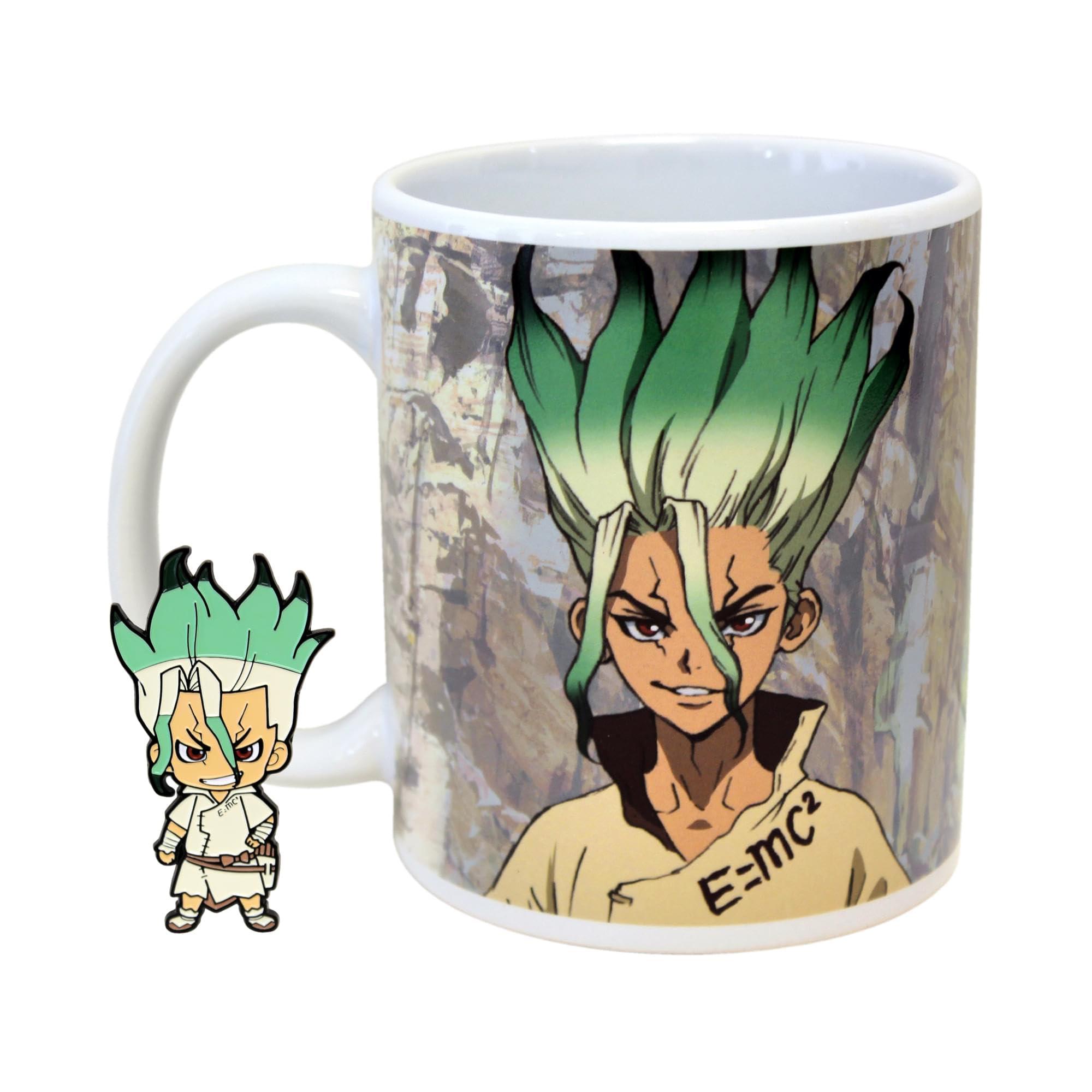 Foto 2 pulgar | Taza De Café Just Funky Dr. Stone Senku De 325 Ml Con Pin Esmaltado - Venta Internacional.