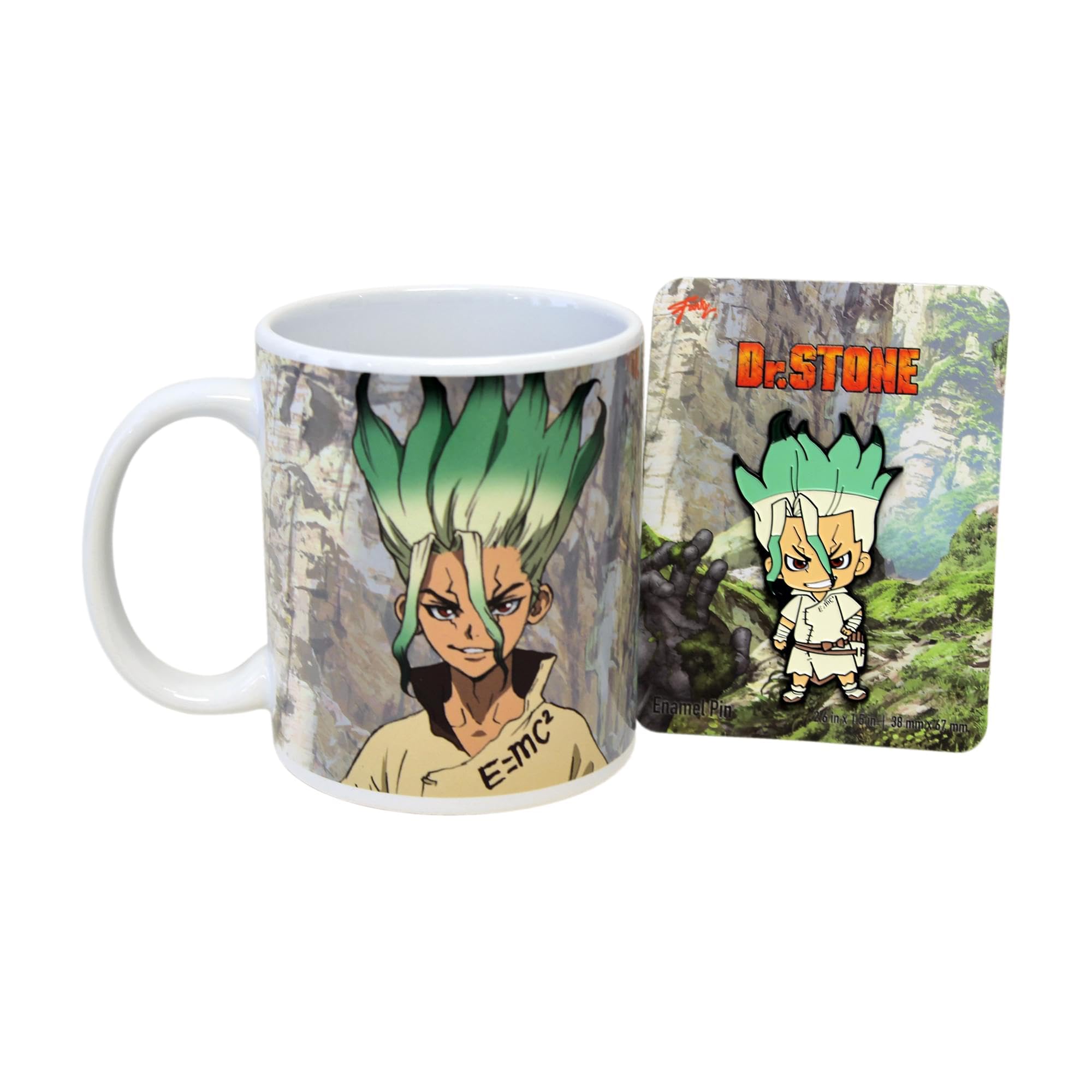 Foto 3 pulgar | Taza De Café Just Funky Dr. Stone Senku De 325 Ml Con Pin Esmaltado - Venta Internacional.