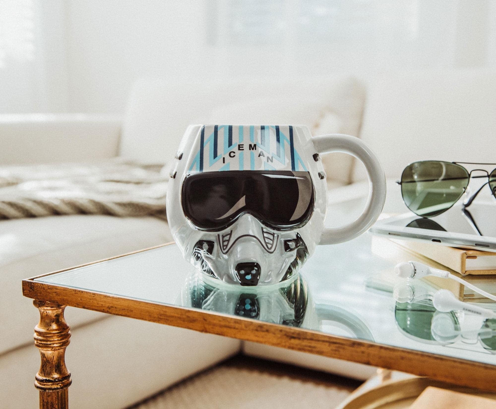 Foto 7 pulgar | Taza Silver Buffalo Top Gun: Maverick Iceman Helmet 600 Ml - Venta Internacional.