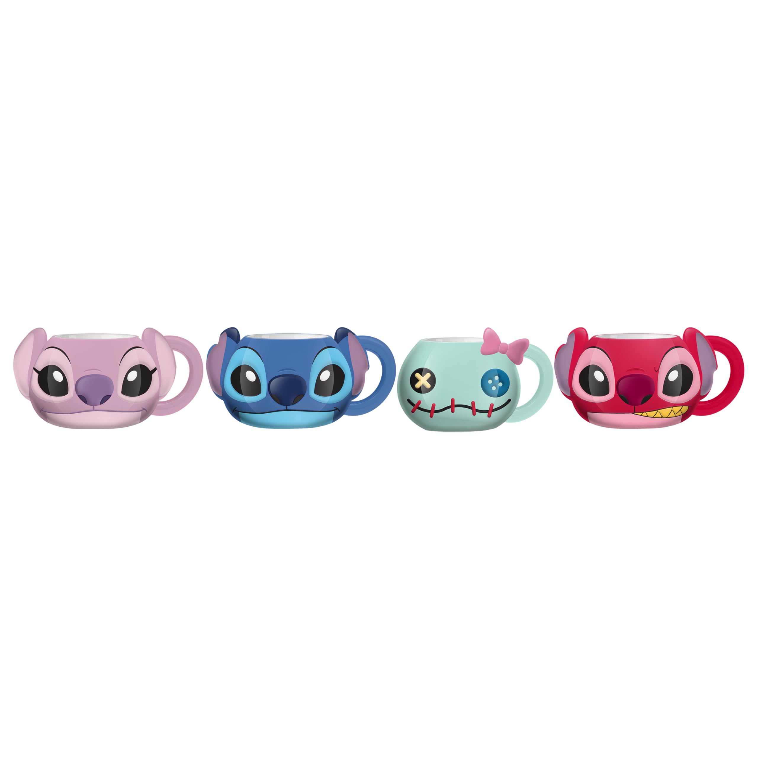 Foto 2 pulgar | Juego De Minitazas Silver Buffalo Lilo And Stitch De Cerámica  4 Piezas - Venta Internacional.