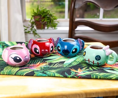 Foto 2 | Juego De Minitazas Silver Buffalo Lilo And Stitch De Cerámica 4 Piezas - Venta Internacional.