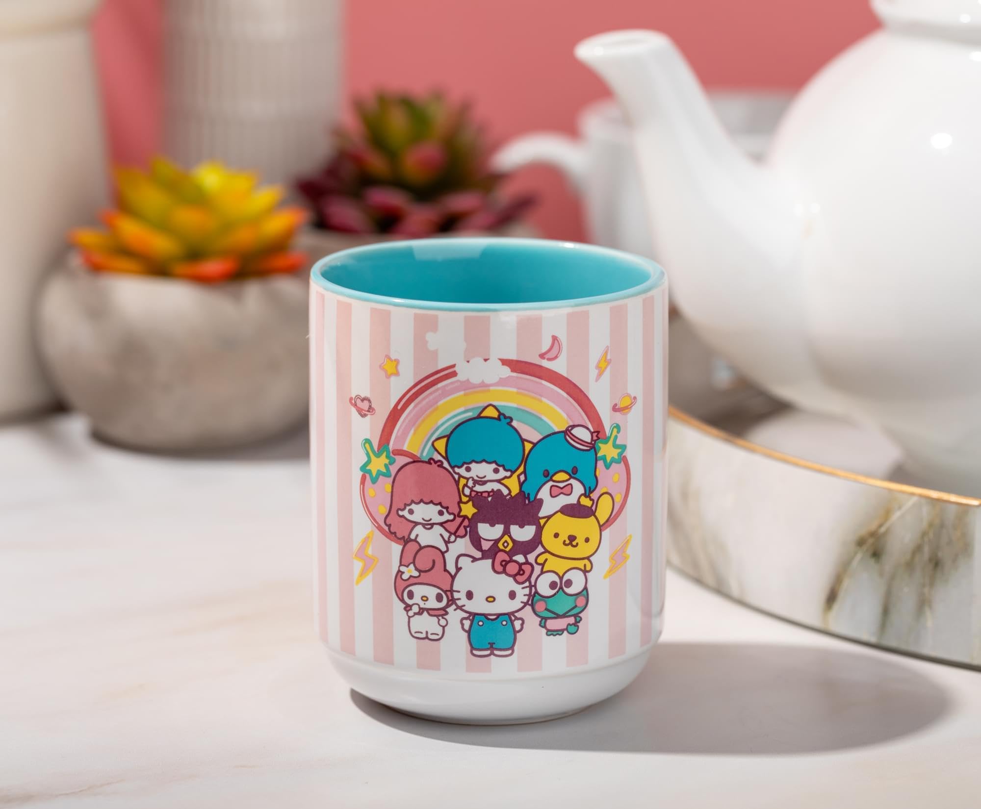 Foto 4 pulgar | Taza De Té Silver Buffalo Sanrio Hello Kitty & Friends 350 Ml - Venta Internacional.