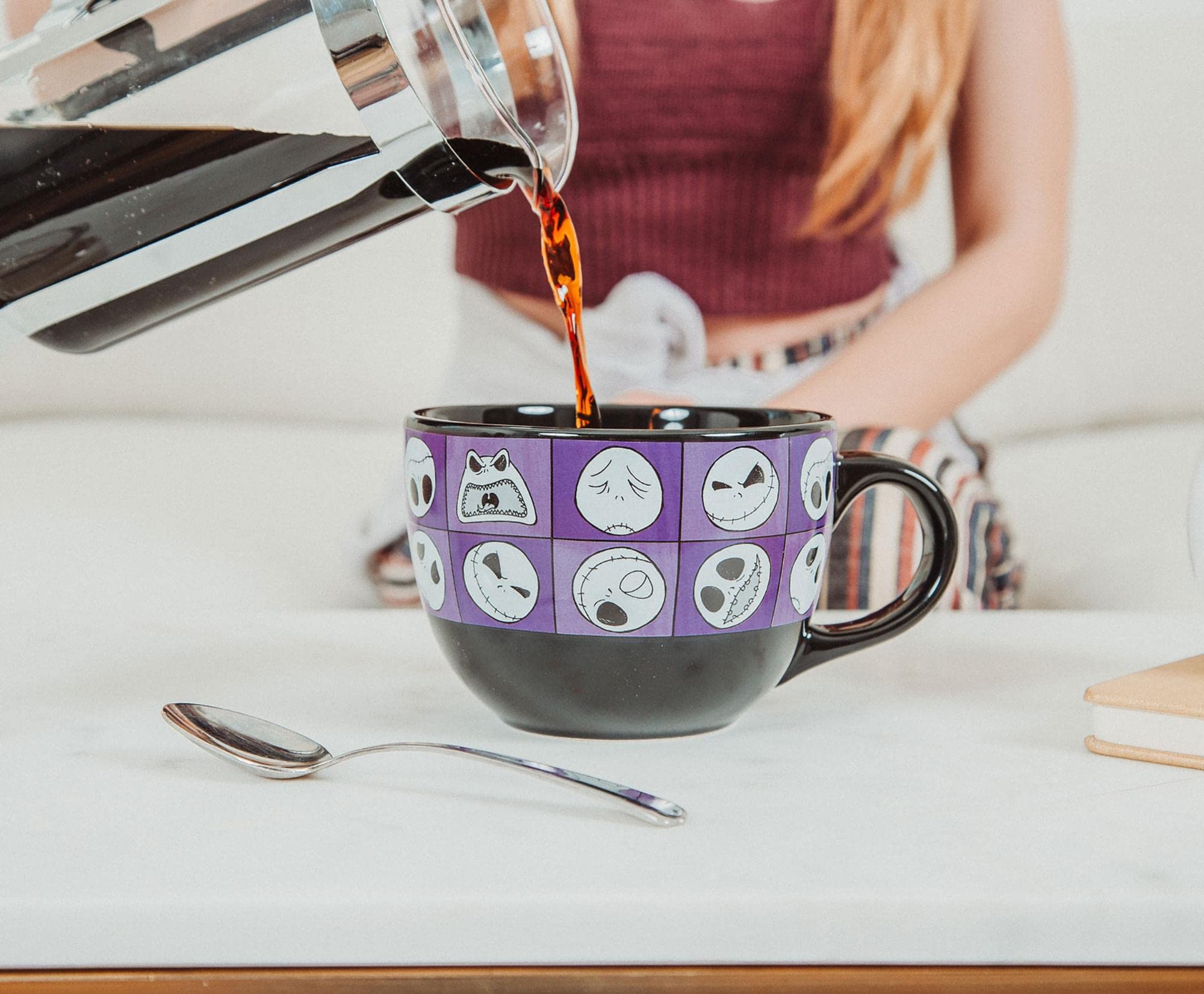 Foto 4 pulgar | Taza De Sopa Plateada Buffalo Disney Nightmare Before Christmas - Venta Internacional.