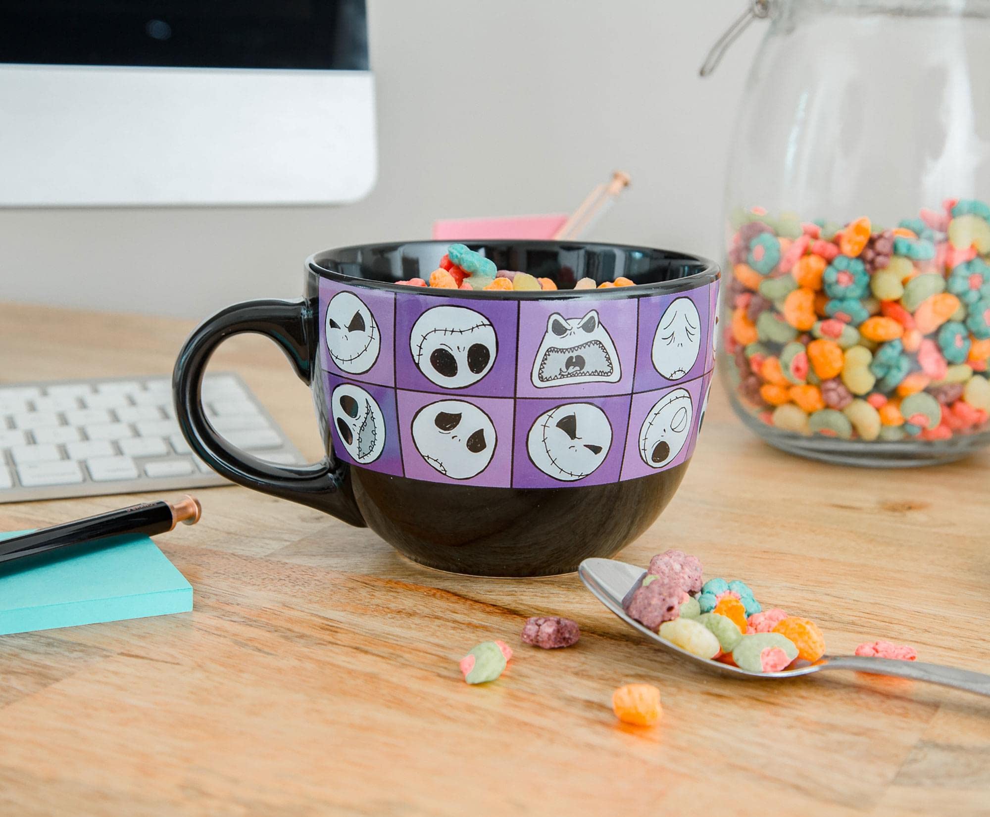 Foto 7 pulgar | Taza De Sopa Plateada Buffalo Disney Nightmare Before Christmas - Venta Internacional.