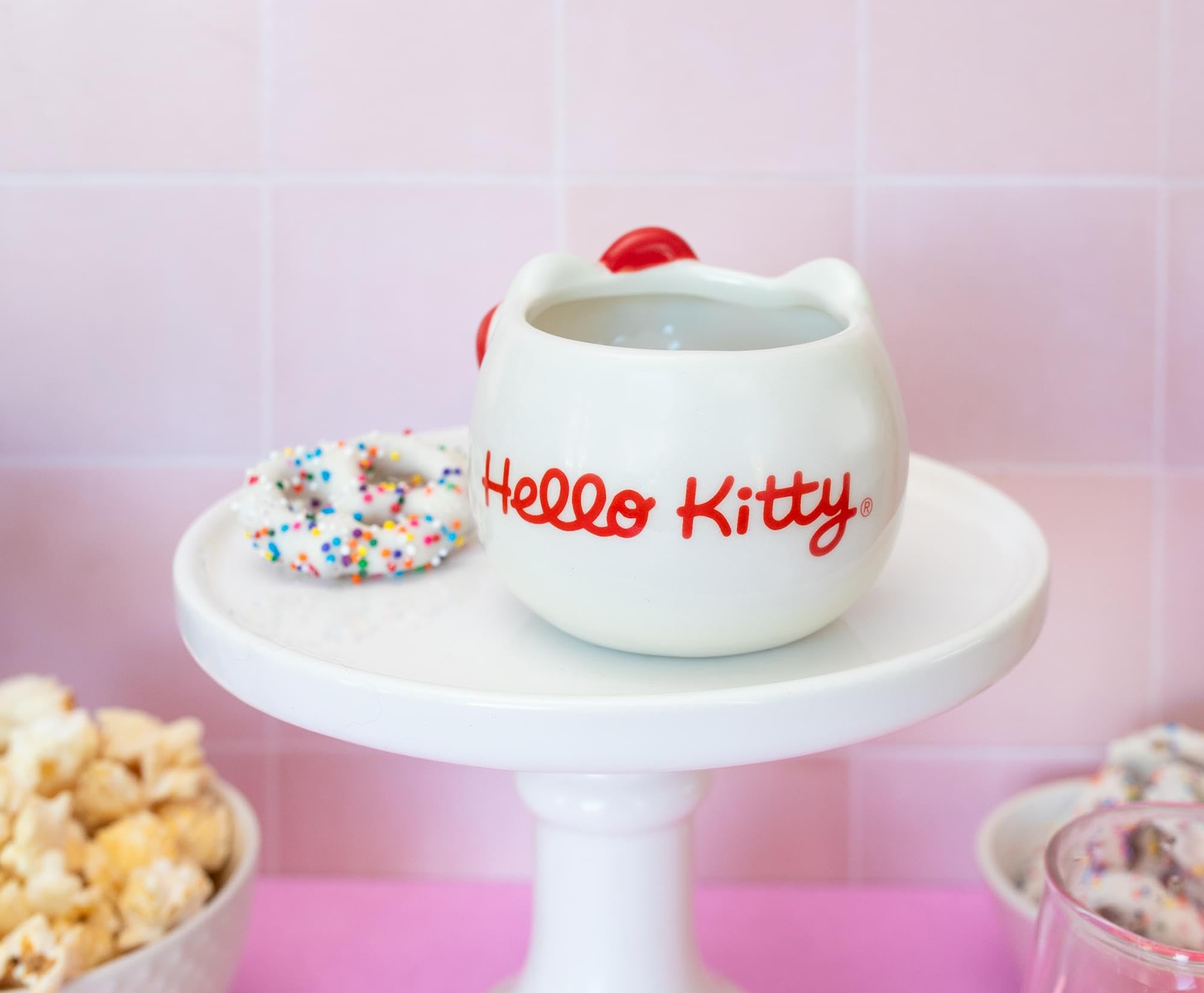 Foto 6 | Minitaza Sanrio Hello Kitty De Cerámica Esculpida Con Lazo Rojo  90 Ml - Venta Internacional.