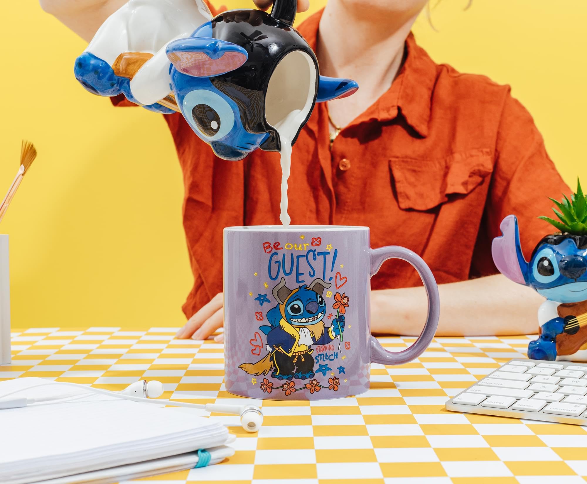 Foto 3 pulgar | Taza De Cerámica Silver Buffalo Lilo & Stitch Esculpida En 3d  590 Ml - Venta Internacional.