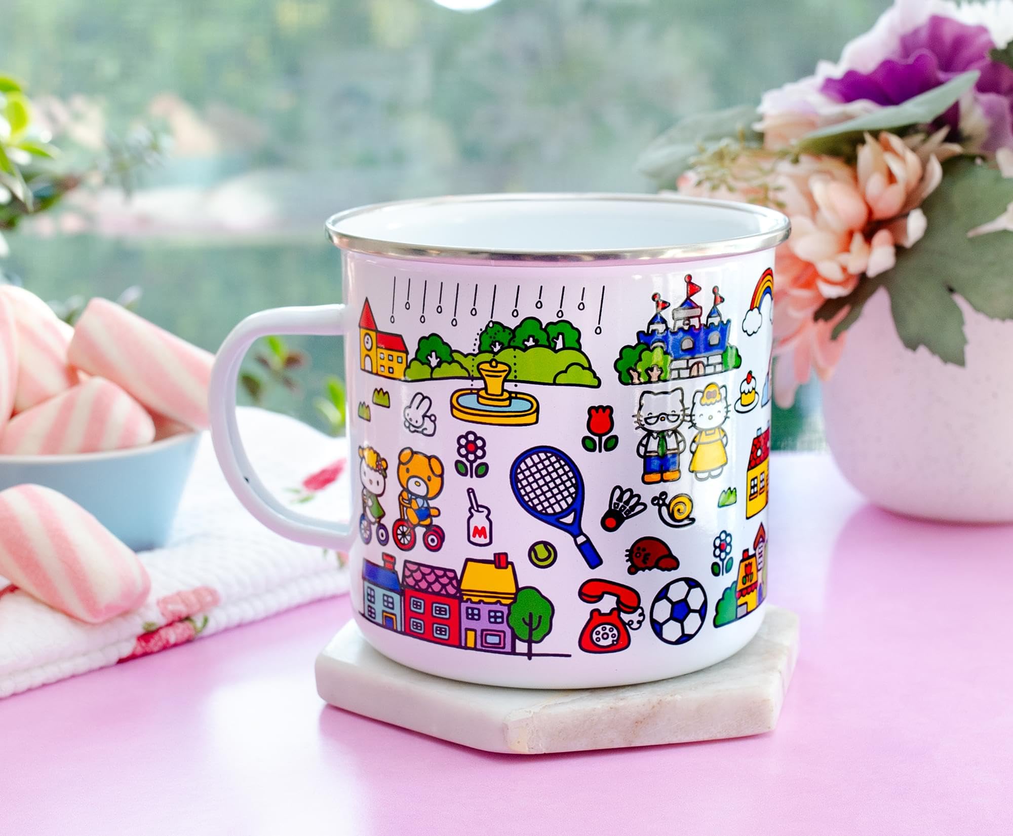 Foto 5 pulgar | Taza Plateada Buffalo Sanrio Hello Kitty Destination Town  620 Ml - Venta Internacional.