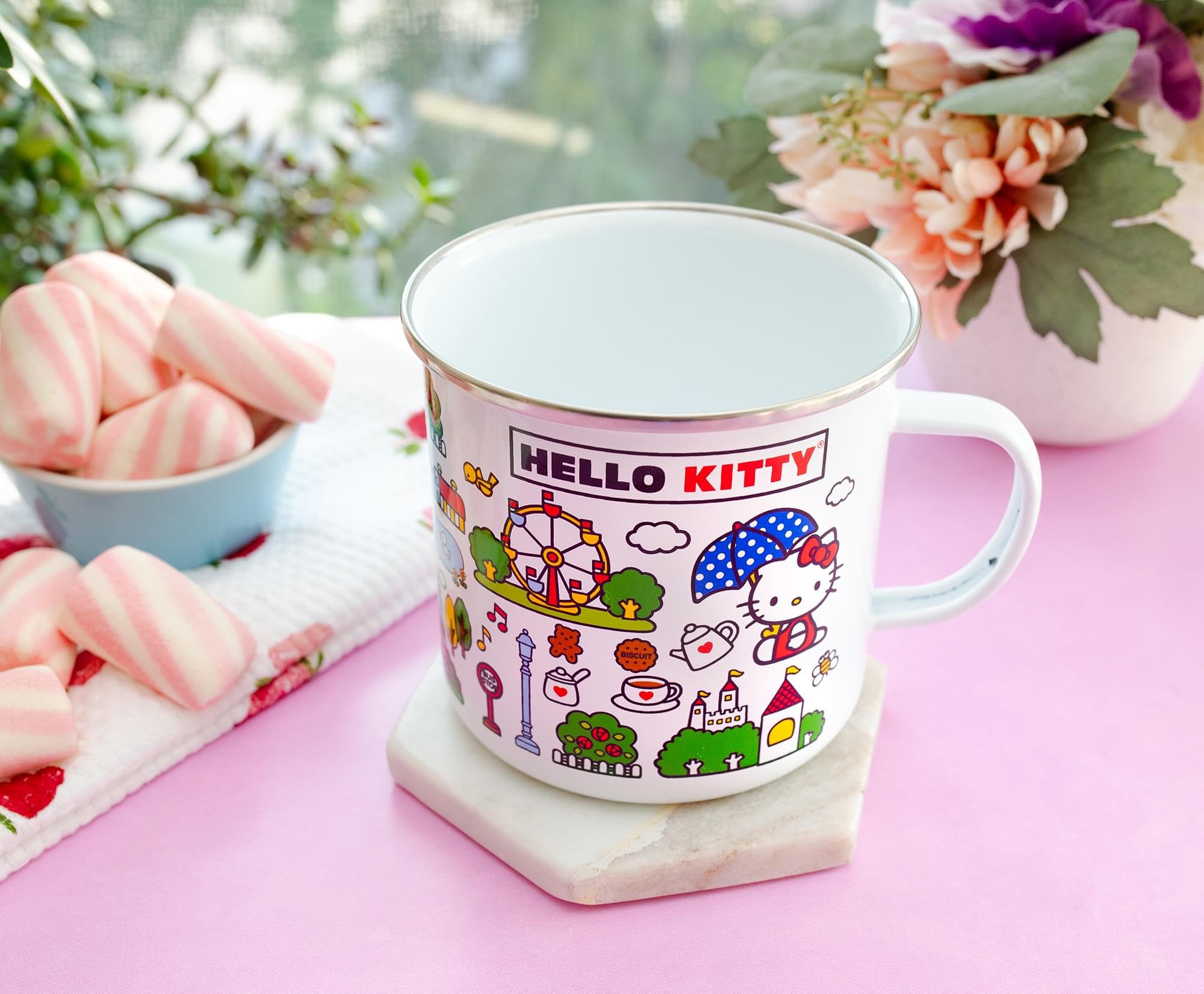 Foto 6 | Taza Plateada Buffalo Sanrio Hello Kitty Destination Town  620 Ml - Venta Internacional.