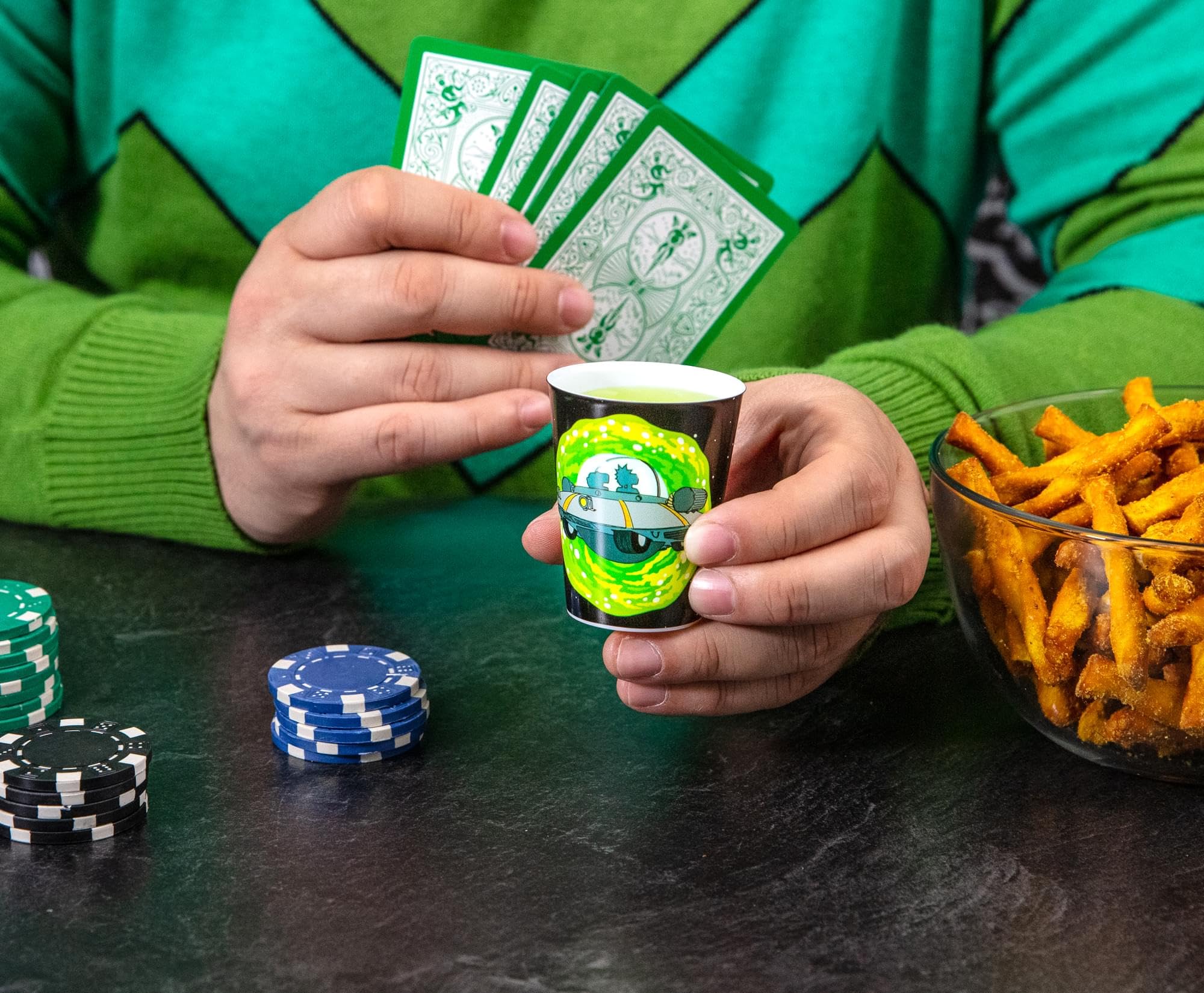 Foto 5 pulgar | Vasos De Whisky Silver Buffalo Rick And Morty 45 Ml X4 - Venta Internacional.