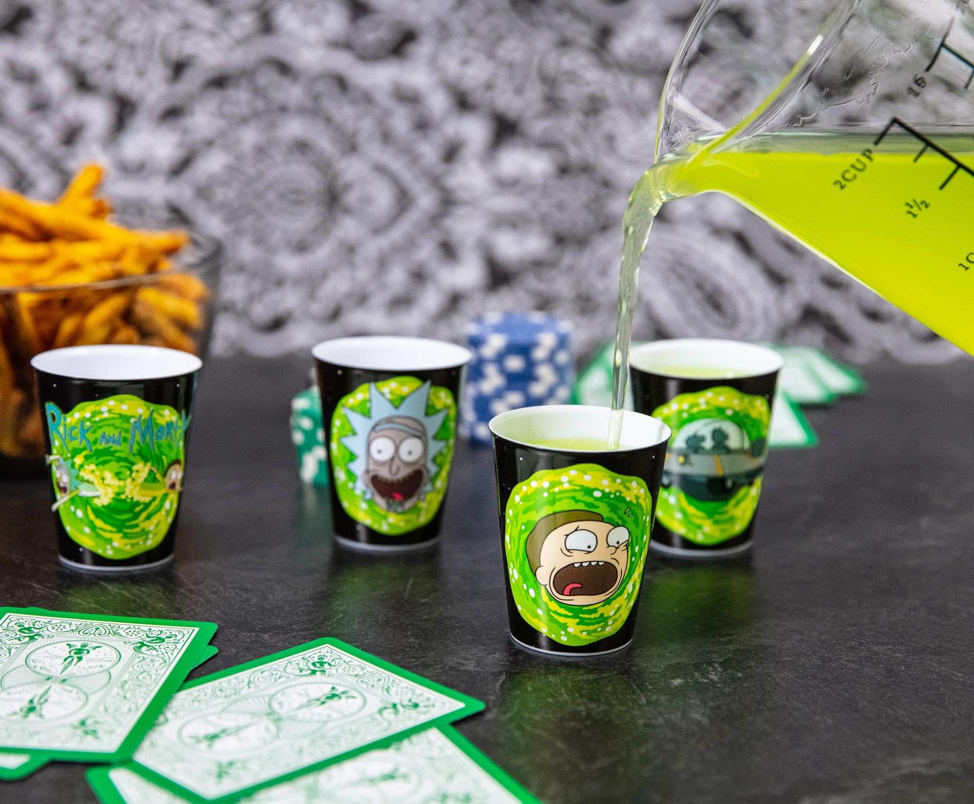 Foto 8 pulgar | Vasos De Whisky Silver Buffalo Rick And Morty 45 Ml X4 - Venta Internacional.