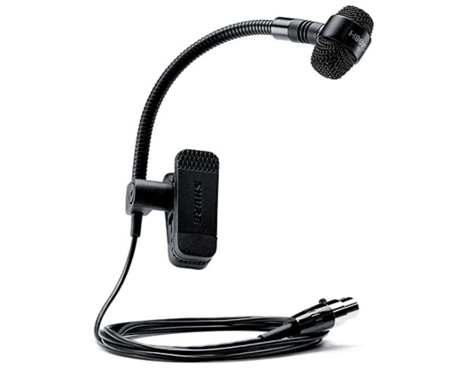 Micrófono de Clip para Instrumentos Shure PGA98H-TQG color Negro con Condensador Cardioide