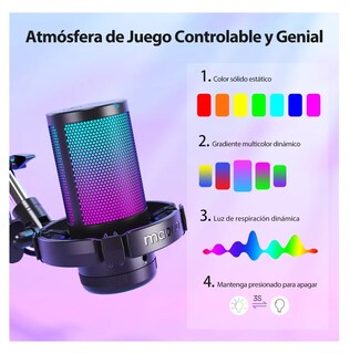 Foto 2 | Micrófono Pc Gamer Lab.g, Micrófono Usb Condensador Con Cancelación De Ruido Negro