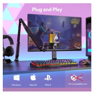 Foto 4 | Micrófono Pc Gamer Lab.g, Micrófono Usb Condensador Con Cancelación De Ruido Negro
