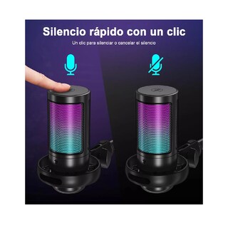 Foto 3 | Micrófonos Lab.g Usb Rgb Condensador Cardioide Para Pc / Tel Gamer Negro