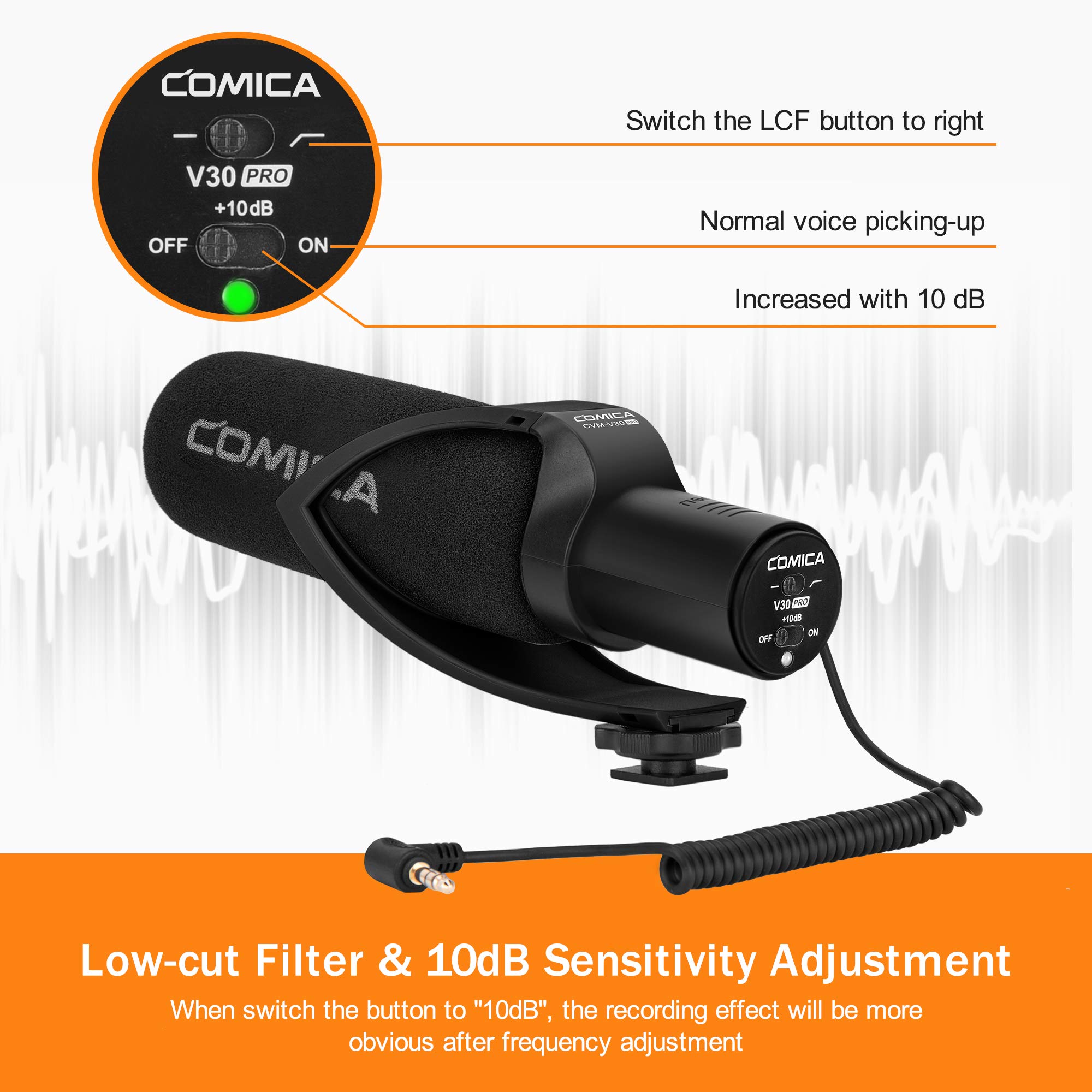Foto 6 pulgar | Micrófono Tipo Escopeta Comica Cvm-v30pro Para Cámara Y Smartphone - Venta Internacional.