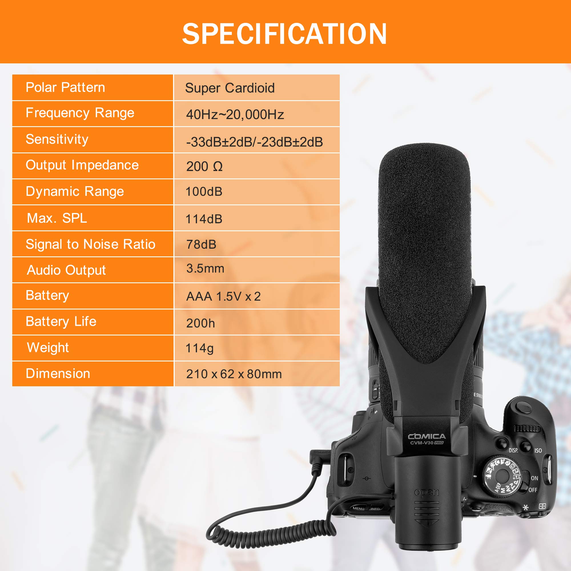 Foto 7 pulgar | Micrófono Tipo Escopeta Comica Cvm-v30pro Para Cámara Y Smartphone - Venta Internacional.