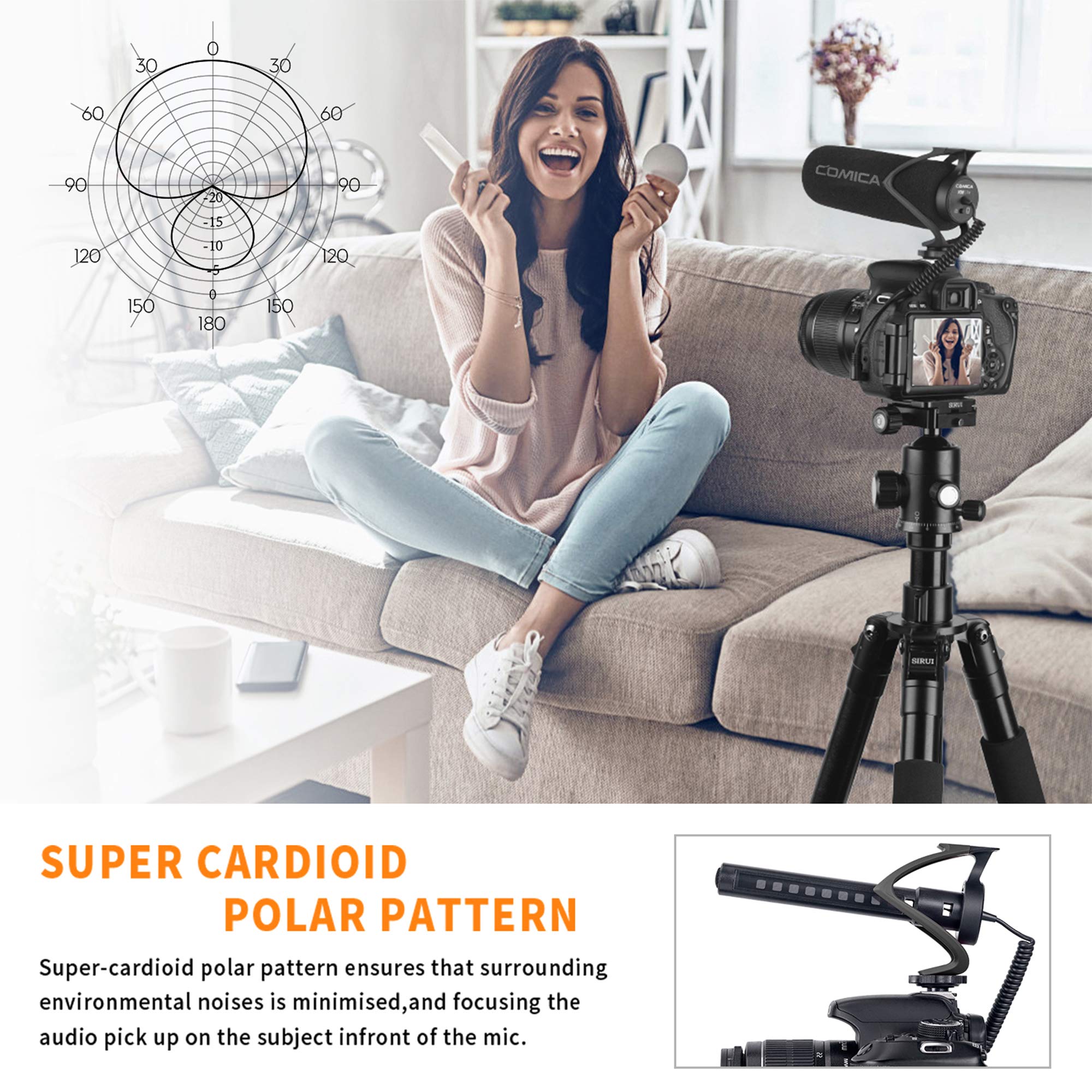 Foto 4 pulgar | Micrófono De Vídeo Comica Cvm-v30 Lite, Micrófono Integrado En Cámara Con Condensador Supercardioide - Venta Inte
