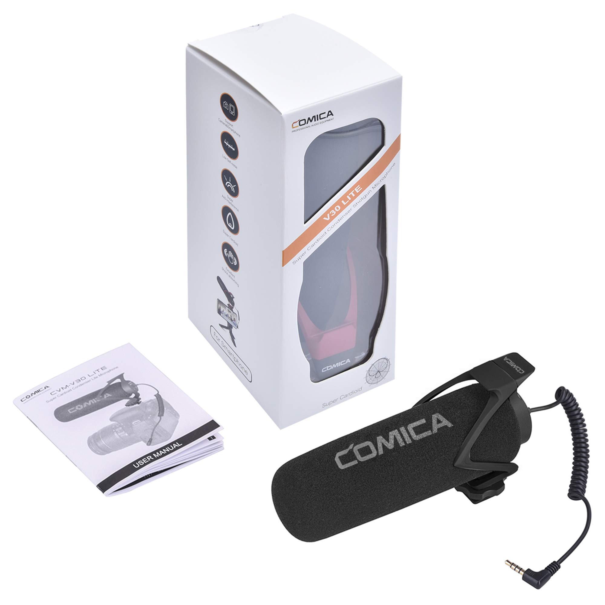Foto 8 pulgar | Micrófono De Vídeo Comica Cvm-v30 Lite, Micrófono Integrado En Cámara Con Condensador Supercardioide - Venta Inte