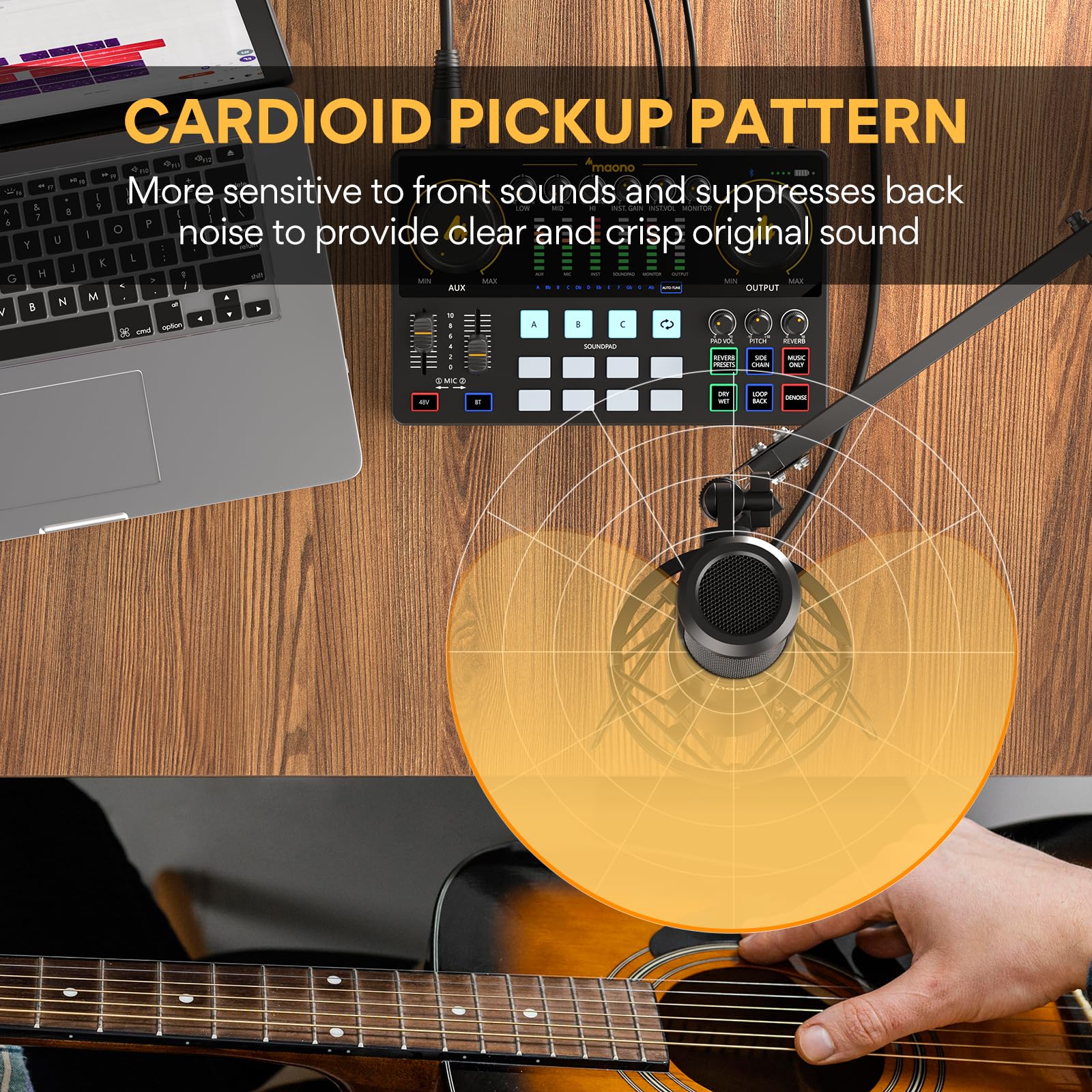 Foto 5 | Micrófono De Condensador Maono Pm320s Cardioid Studio Recording - Venta Internacional.