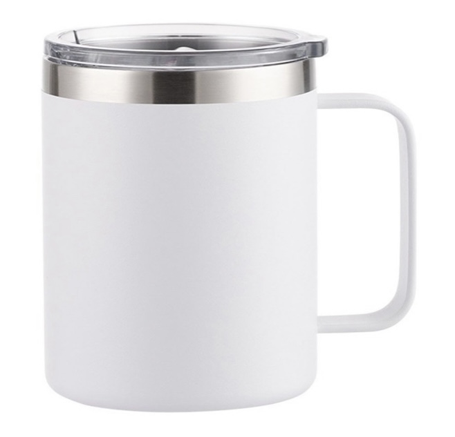 Taza para Café de Acero Inoxidable 14oz ,color Blanco