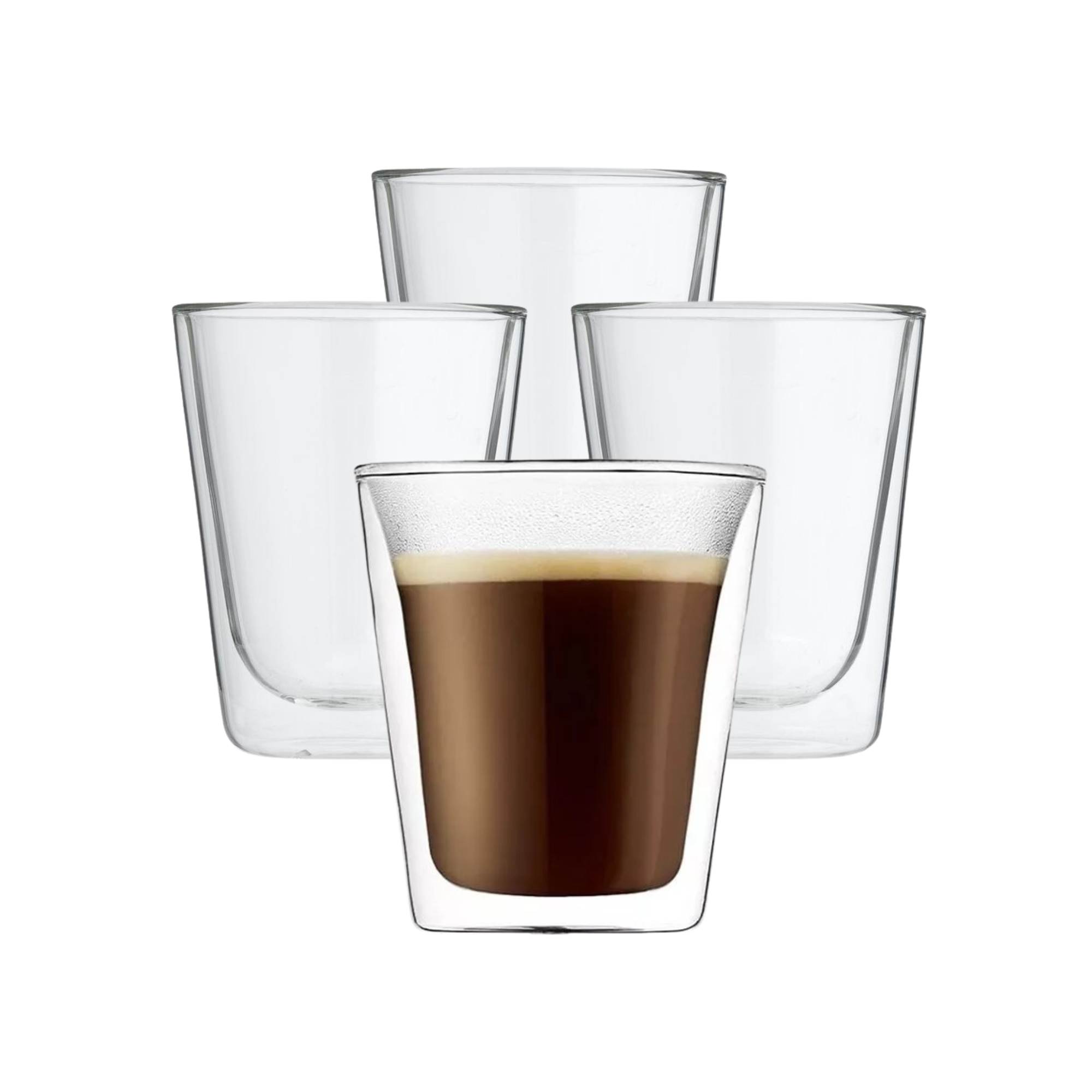 Foto 2 pulgar | Tazas Para Café Vasos De Vidrio Doble Pared Set 40 Pzs 200ml