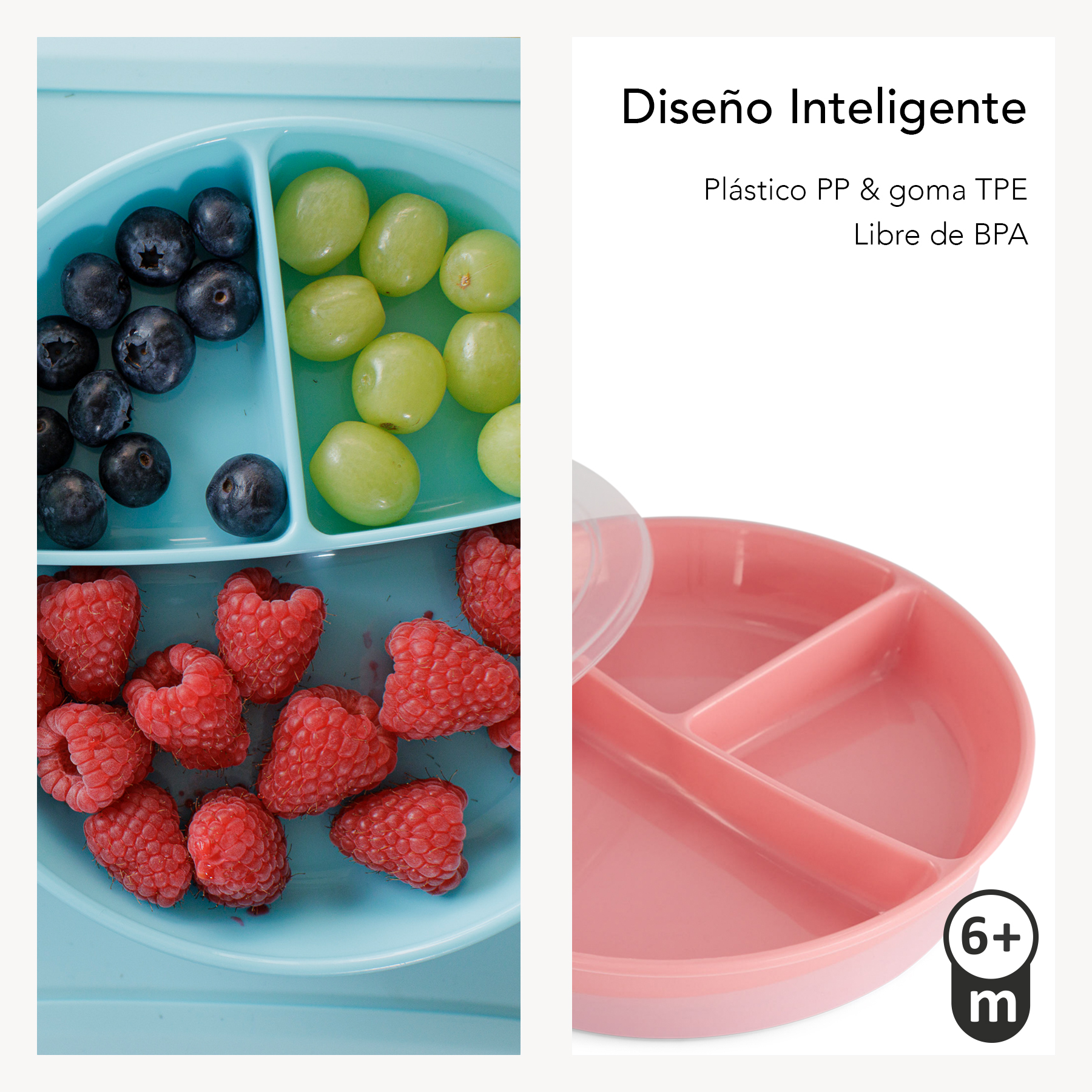 Foto 4 pulgar | Plato Dividido 6+m Twistshake color Blanco