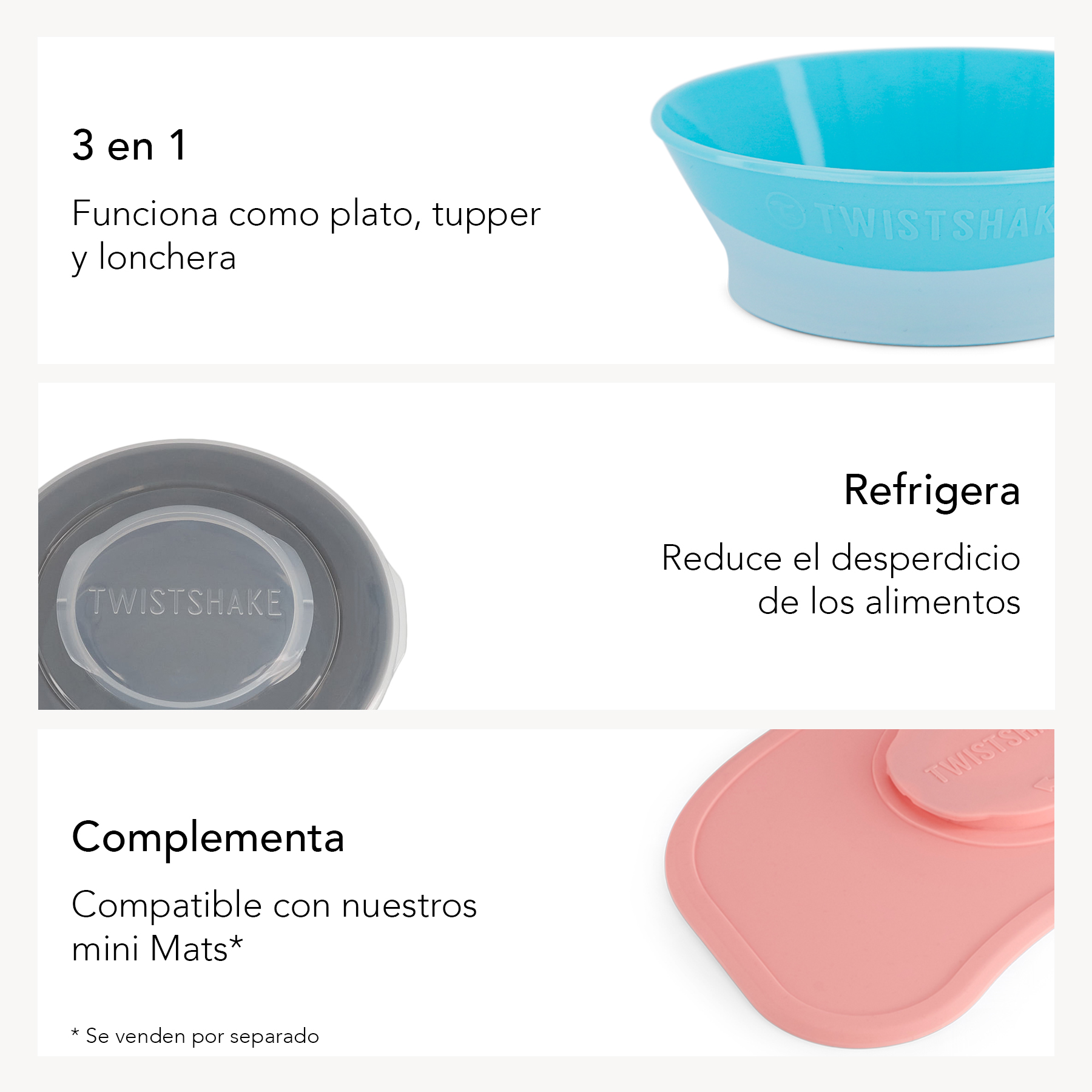 Foto 5 pulgar | Plato Bowl 6+m Twistshake color Azul Pastel