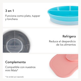 Foto 4 | Plato Dividido 6+m Twistshake color Gris Pastel