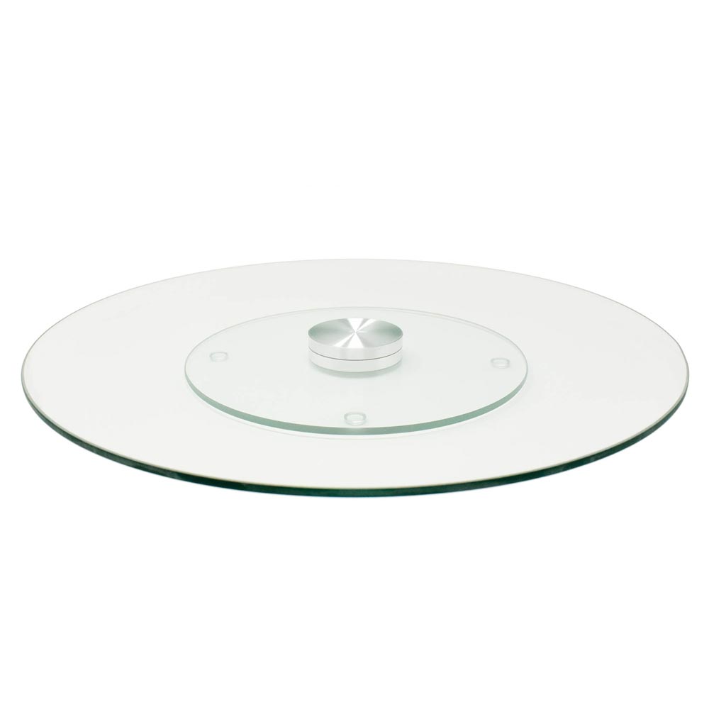 Centro de Mesa Giratorio Baum Brothers Lazy Susan Transparente de Cristal Templado de 50 cm