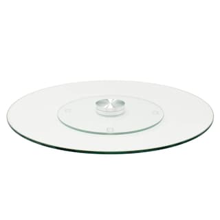 Foto 1 | Centro de Mesa Giratorio Baum Brothers Lazy Susan Transparente de Cristal Templado de 50 cm