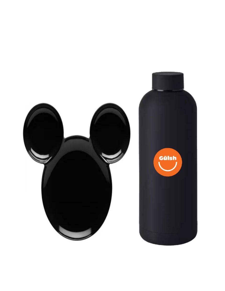 Bowl Botanero Mickey Mouse + Termo de Agua