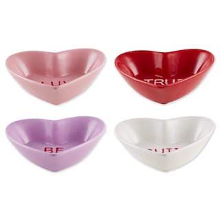 Foto 1 | Candy Bowls Dii De Cerámica Sweet Talk Para El Día De San Valentín, 4 Unidades - Venta Internacional.