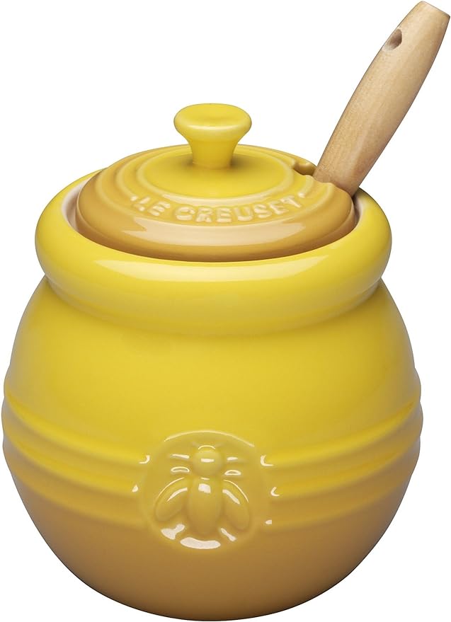 Foto 3 pulgar | Le Creuset Stoneware Honey Pot Con Silicone Dipper, 16 Oz., Dijon