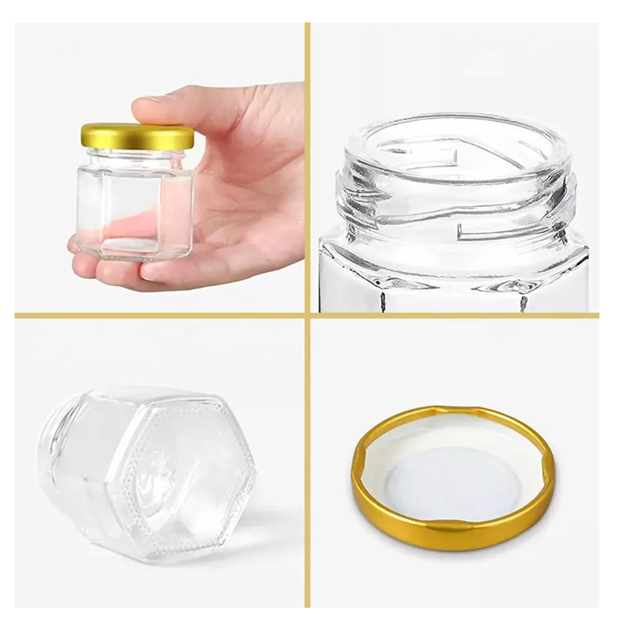 Foto 5 pulgar | Frasco De Vidrio Lab.g 1.5 Oz 45 Ml 20 Pz Recuerdos Dulceros Transparente