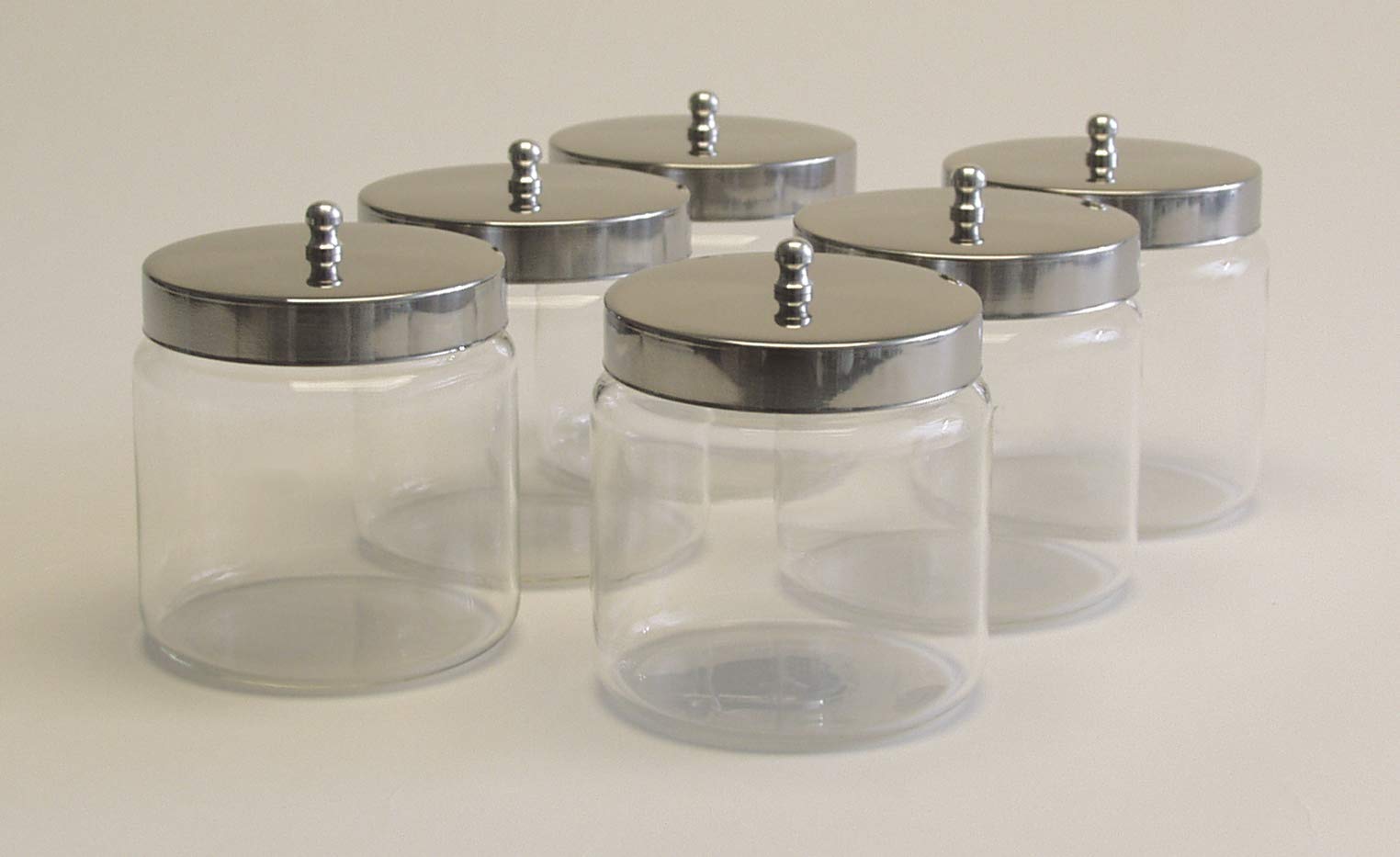 Foto 3 | Frascos De Vidrio Para Uso Médico Diversos Grafco De 4 X 4 Pulgadas Con Tapas Transparentes (6) - Venta Internacional.