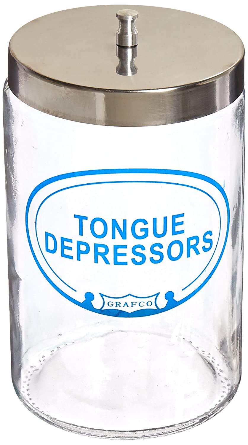 Foto 1 | Tarro De Vidrio Grafco Para Uso Médico Con La Etiqueta «depresores Linguales» - Venta Internacional.