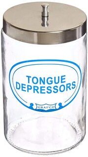 Foto 1 | Tarro De Vidrio Grafco Para Uso Médico Con La Etiqueta «depresores Linguales» - Venta Internacional.