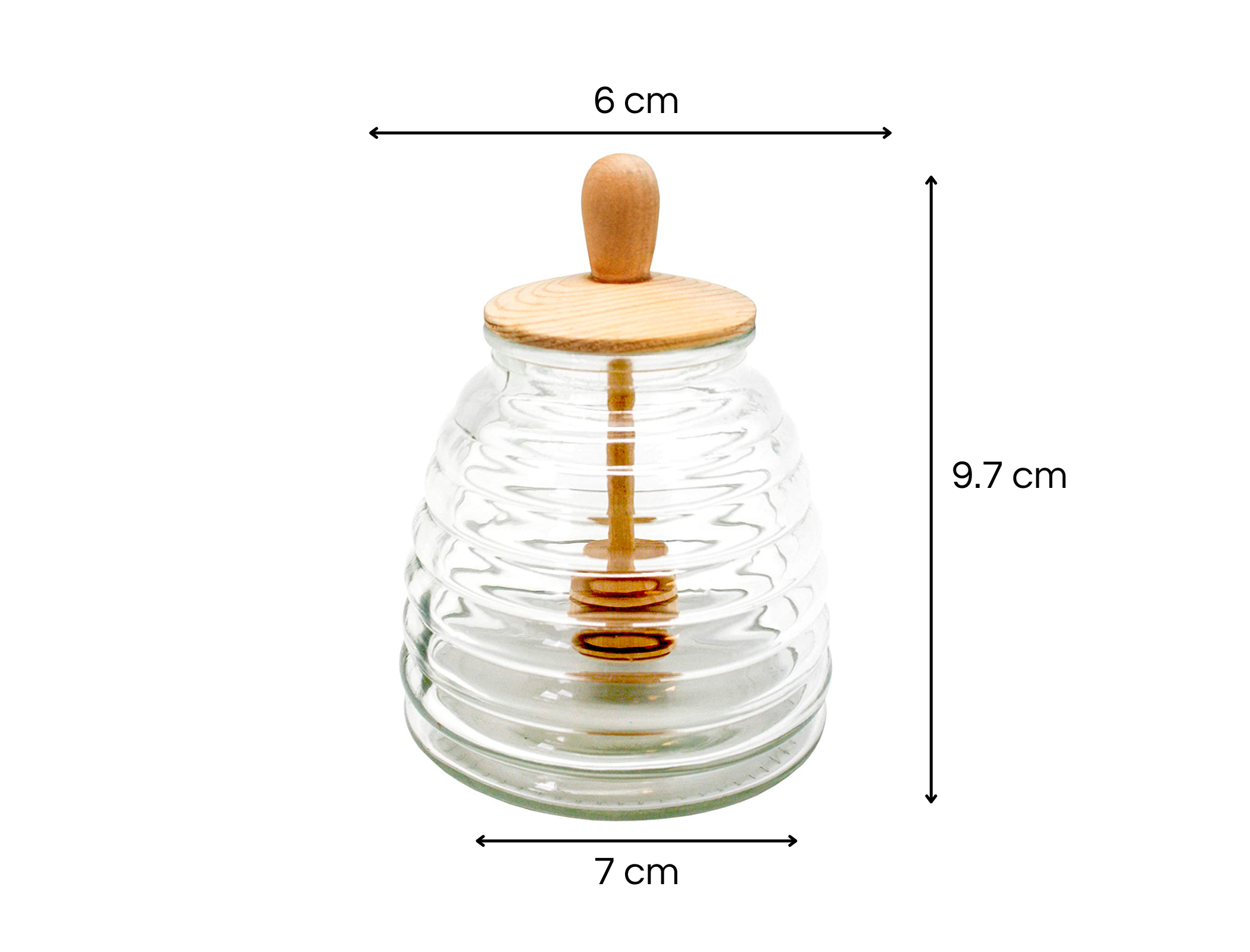 Foto 4 pulgar | Tarro De Cristal Para La Miel De Nerthus